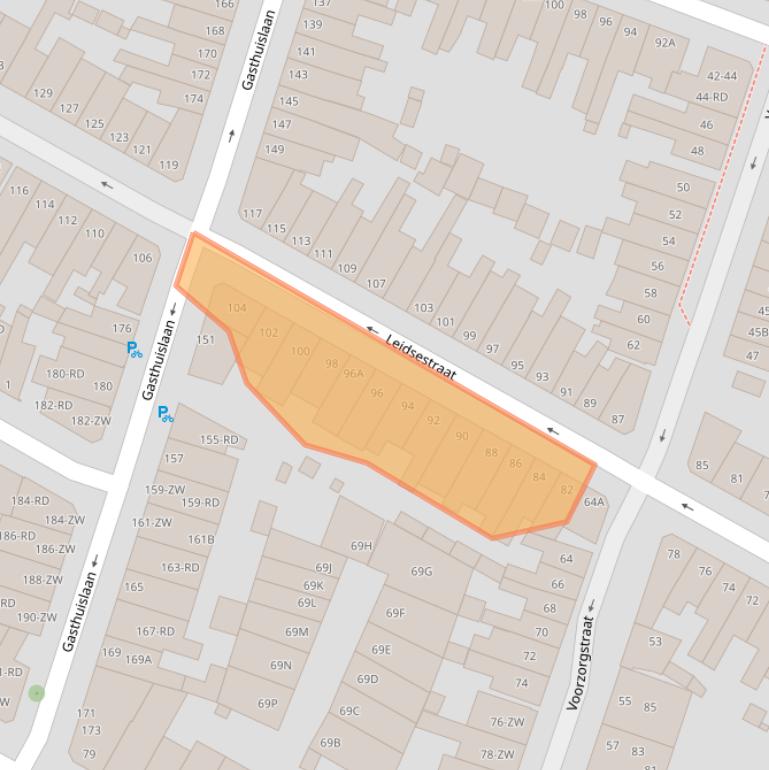 Kaart van postcodegebied 2013XN.