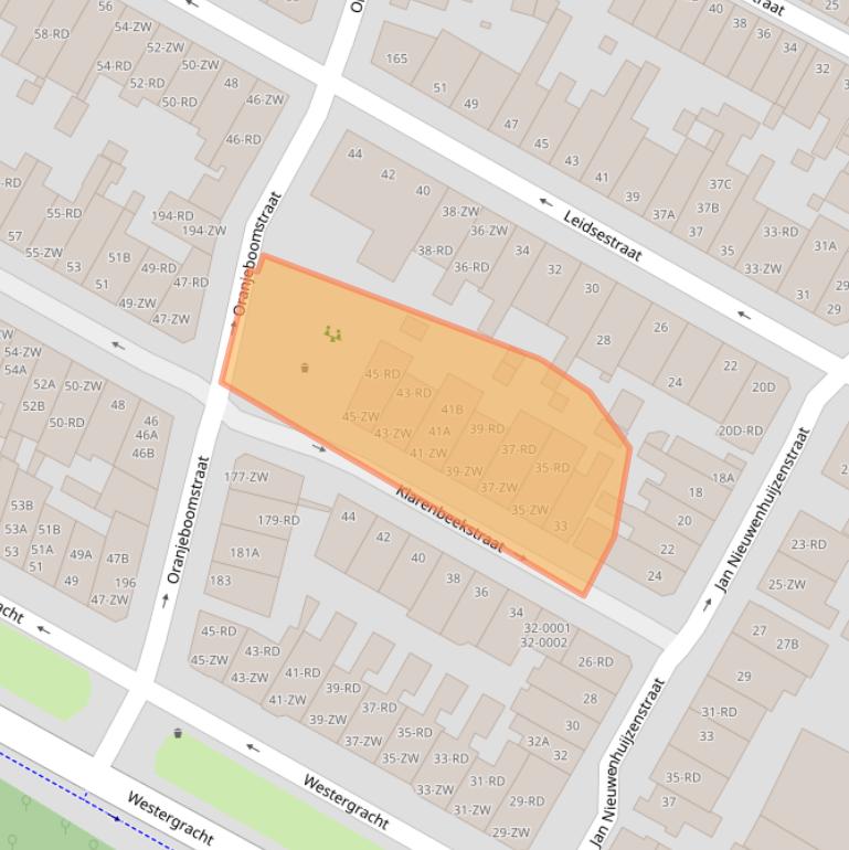 Kaart van postcodegebied 2013ZD.