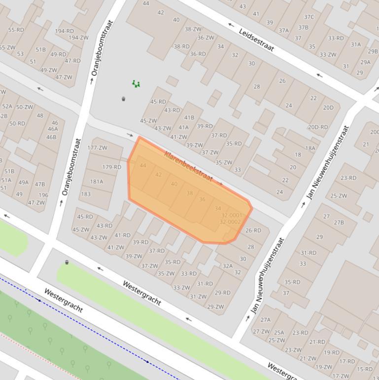 Kaart van postcodegebied 2013ZG.