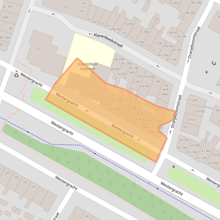 Kaart van postcodegebied 2013ZL.