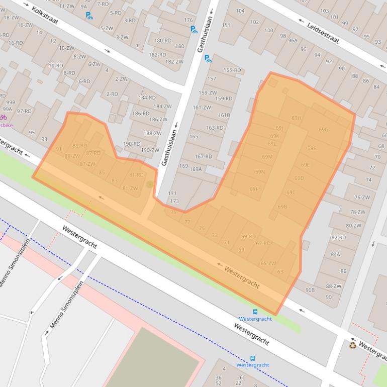 Kaart van postcodegebied 2013ZM.