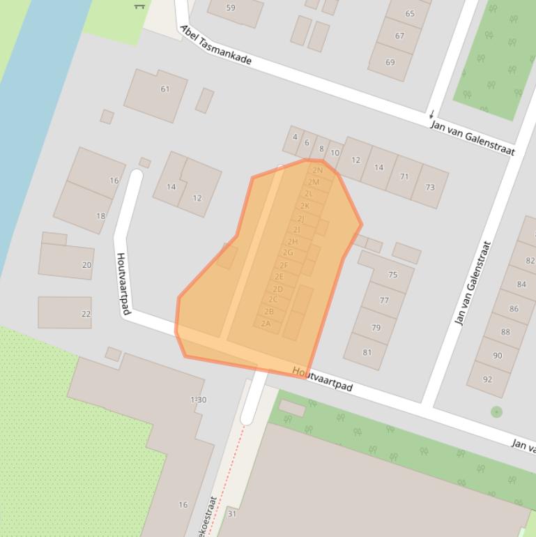 Kaart van postcodegebied 2014AB.