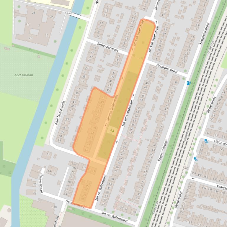 Kaart van postcodegebied 2014AH.