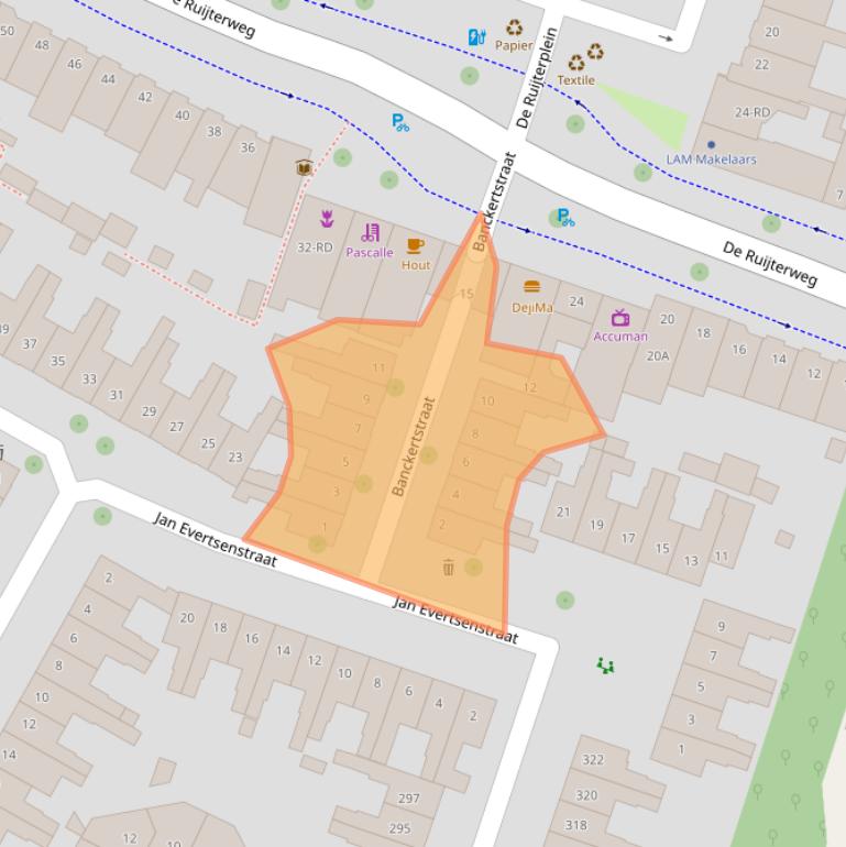 Kaart van postcodegebied 2014BA.