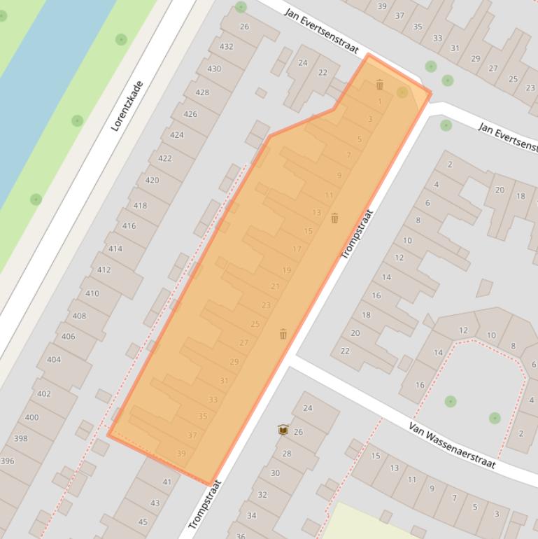 Kaart van postcodegebied 2014BD.