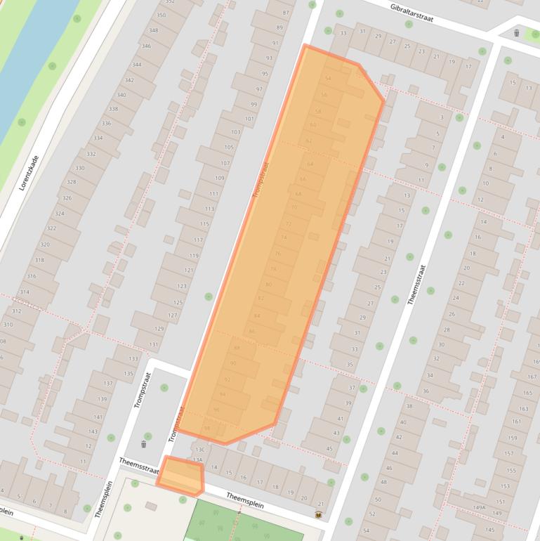 Kaart van postcodegebied 2014BK.
