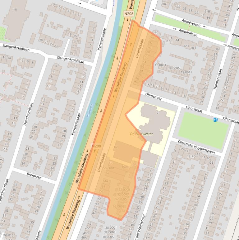 Kaart van postcodegebied 2014CB.