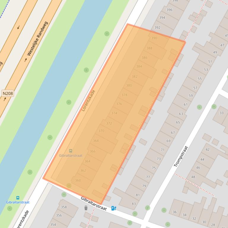 Kaart van postcodegebied 2014CK.