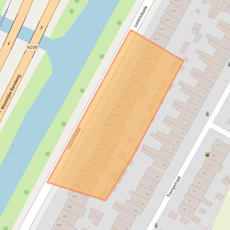 Kaart van postcodegebied 2014CL.