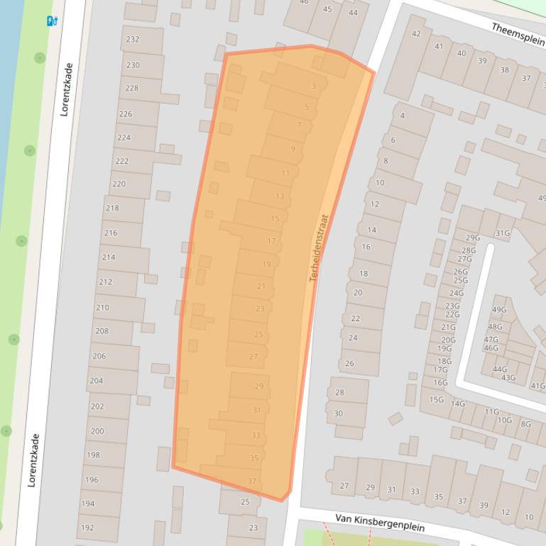 Kaart van postcodegebied 2014CR.