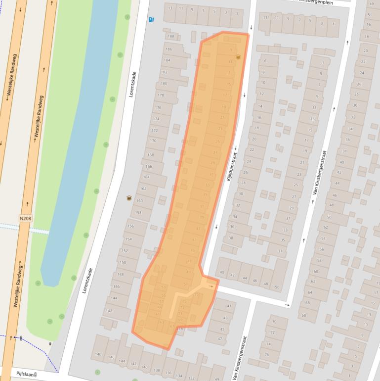 Kaart van postcodegebied 2014DD.