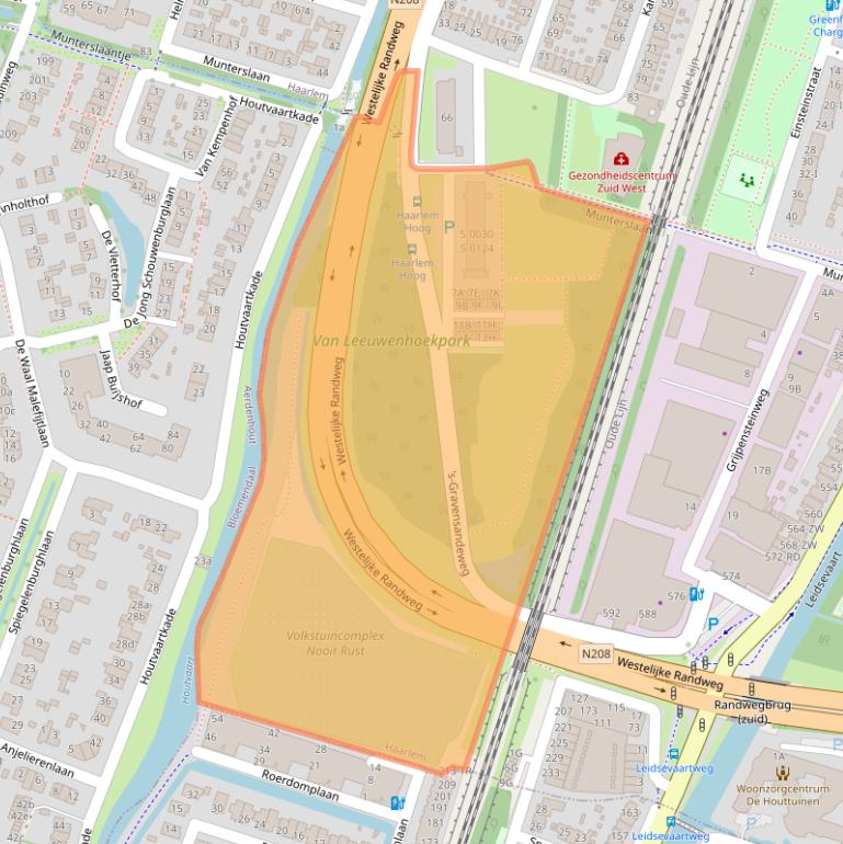 Kaart van postcodegebied 2014GC.