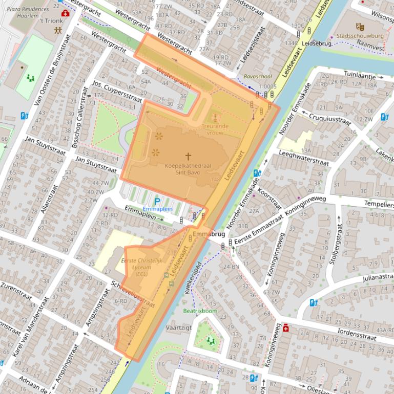 Kaart van postcodegebied 2014HE.