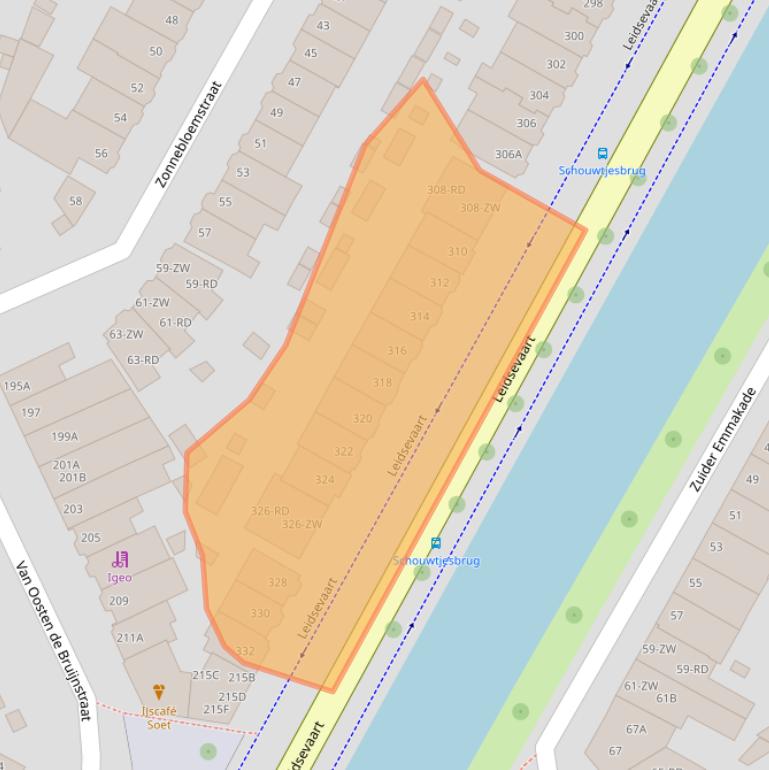 Kaart van postcodegebied 2014HJ.