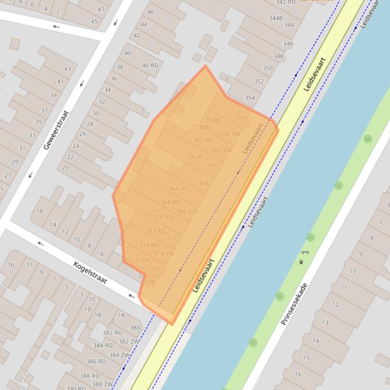 Kaart van postcodegebied 2014HL.