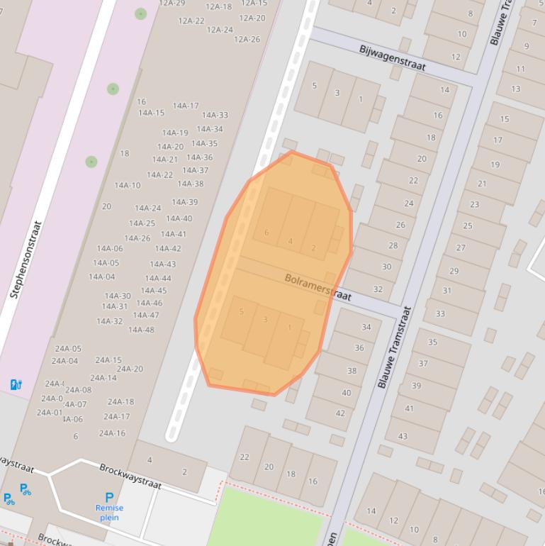 Kaart van postcodegebied 2014JS.