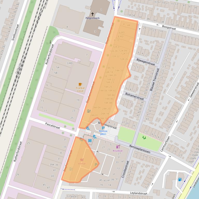 Kaart van postcodegebied 2014KD.