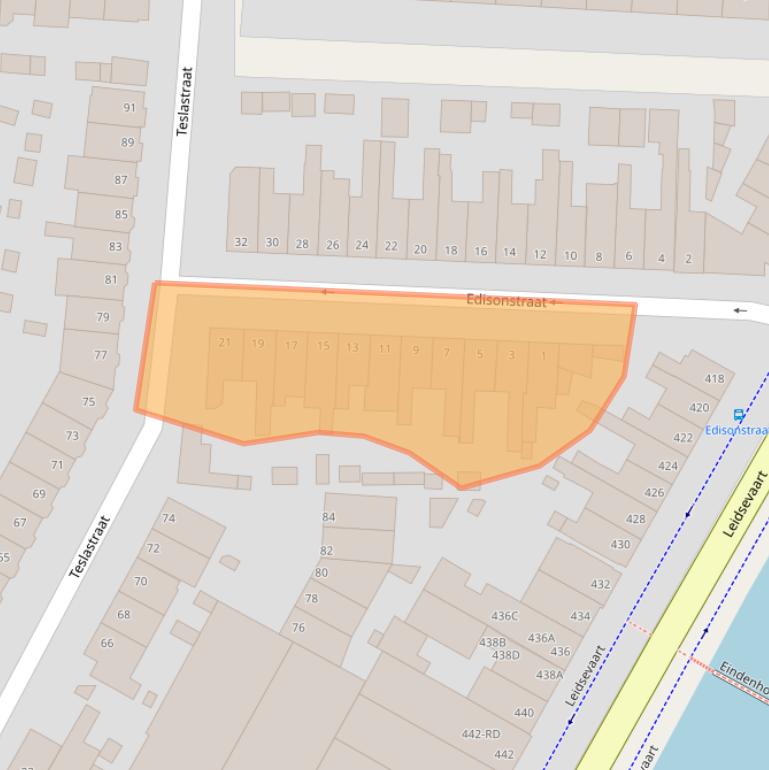 Kaart van postcodegebied 2014KH.