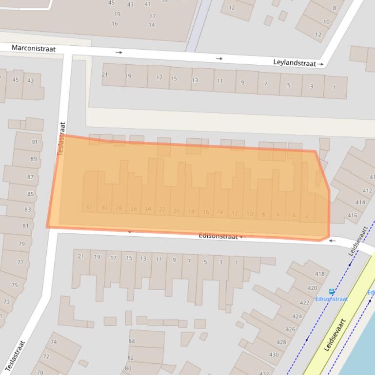 Kaart van postcodegebied 2014KJ.