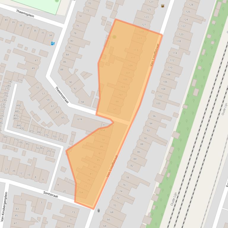 Kaart van postcodegebied 2014RC.