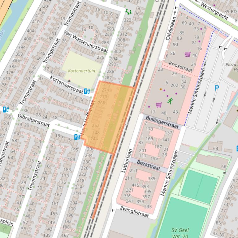 Kaart van postcodegebied 2014RM.