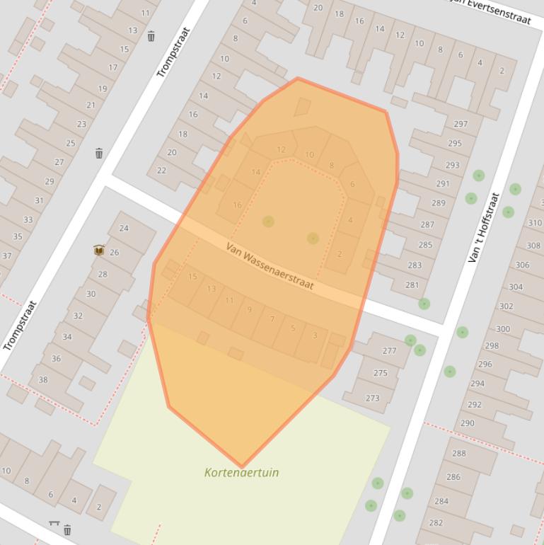 Kaart van postcodegebied 2014RP.