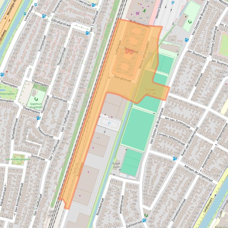 Kaart van postcodegebied 2014SL.