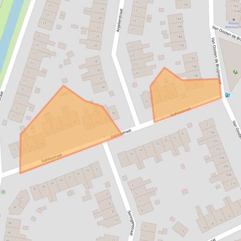 Kaart van postcodegebied 2014TE.