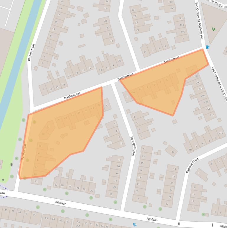 Kaart van postcodegebied 2014TG.