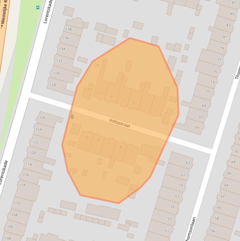 Kaart van postcodegebied 2014TW.