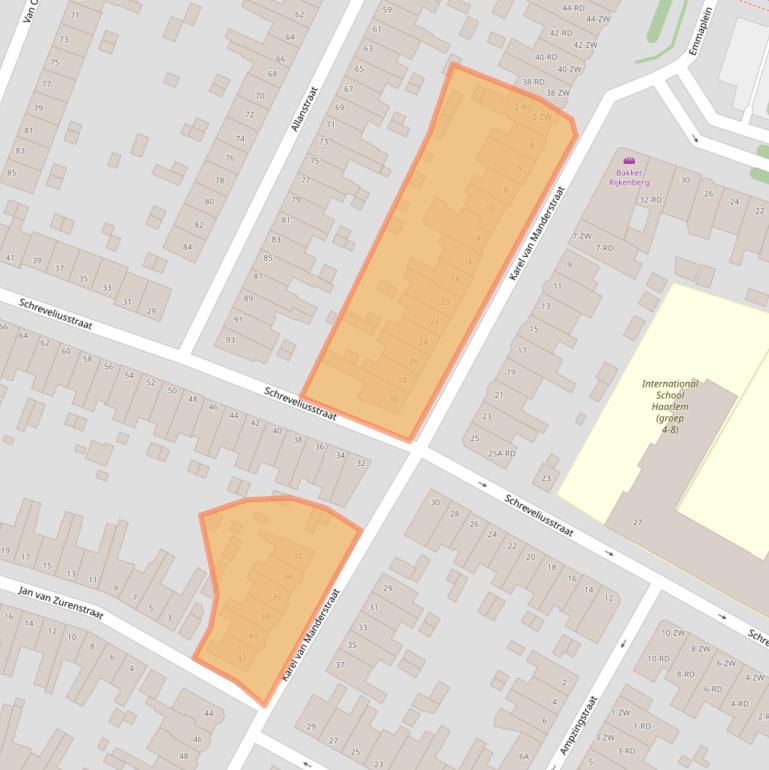 Kaart van postcodegebied 2014VE.