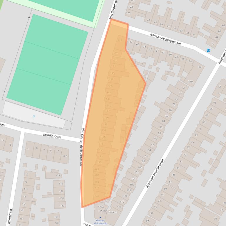 Kaart van postcodegebied 2014VP.