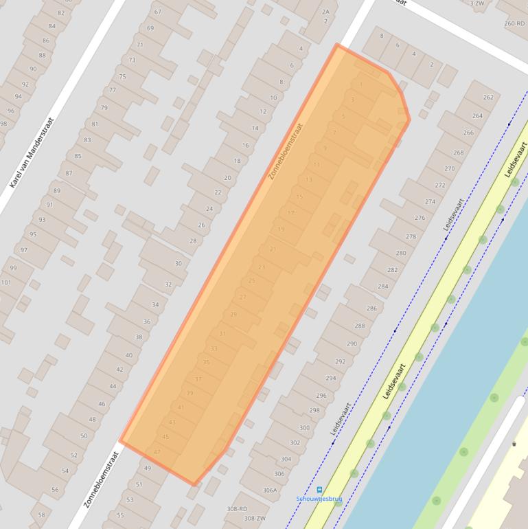 Kaart van postcodegebied 2014VV.