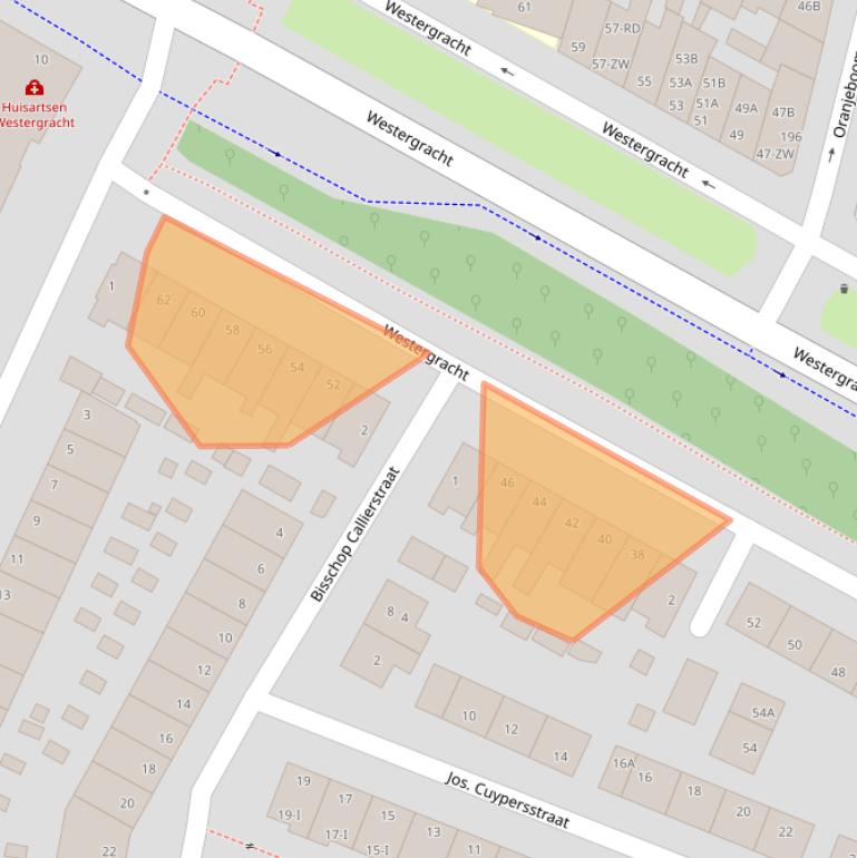 Kaart van postcodegebied 2014XA.