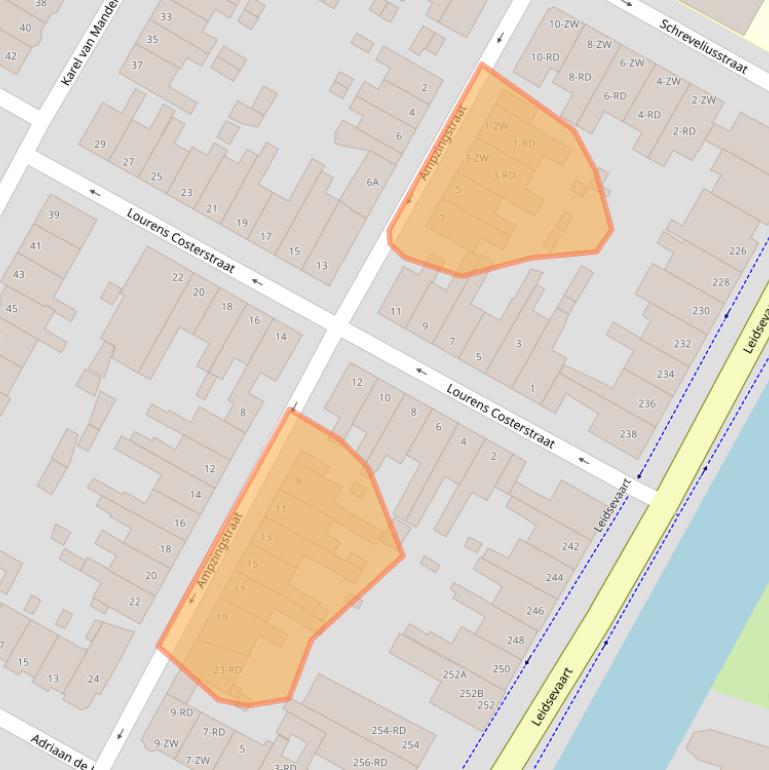 Kaart van postcodegebied 2014XT.