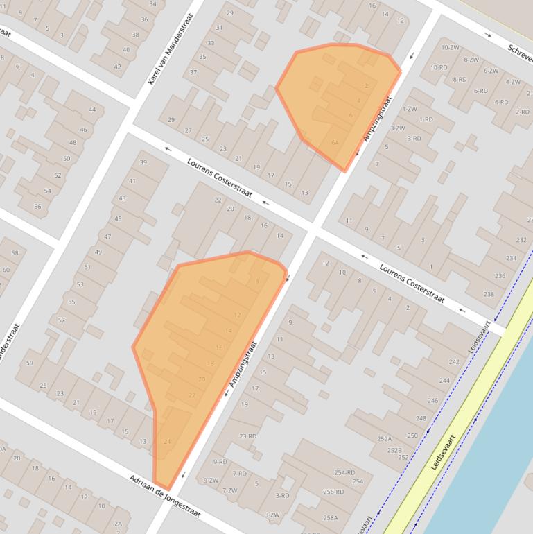 Kaart van postcodegebied 2014XV.