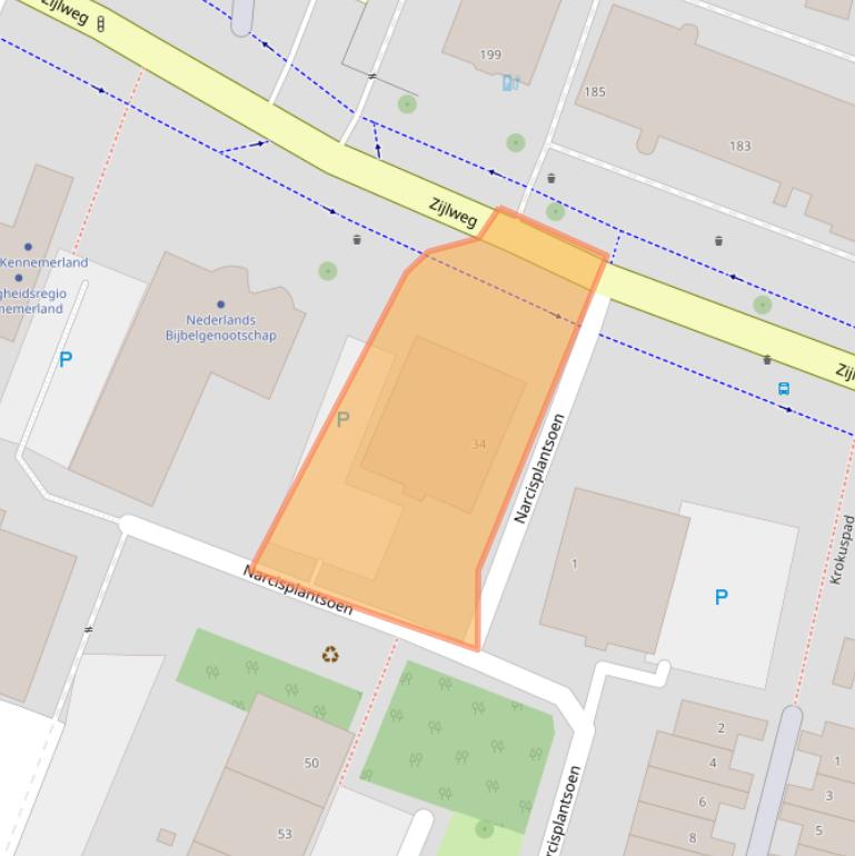 Kaart van postcodegebied 2015AJ.