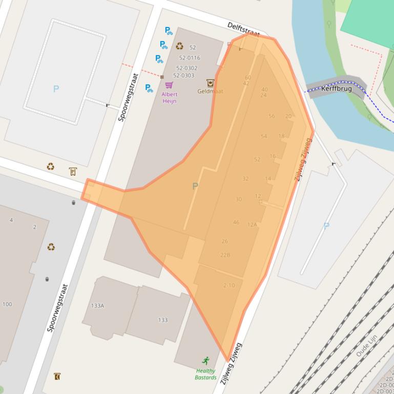 Kaart van postcodegebied 2015BK.