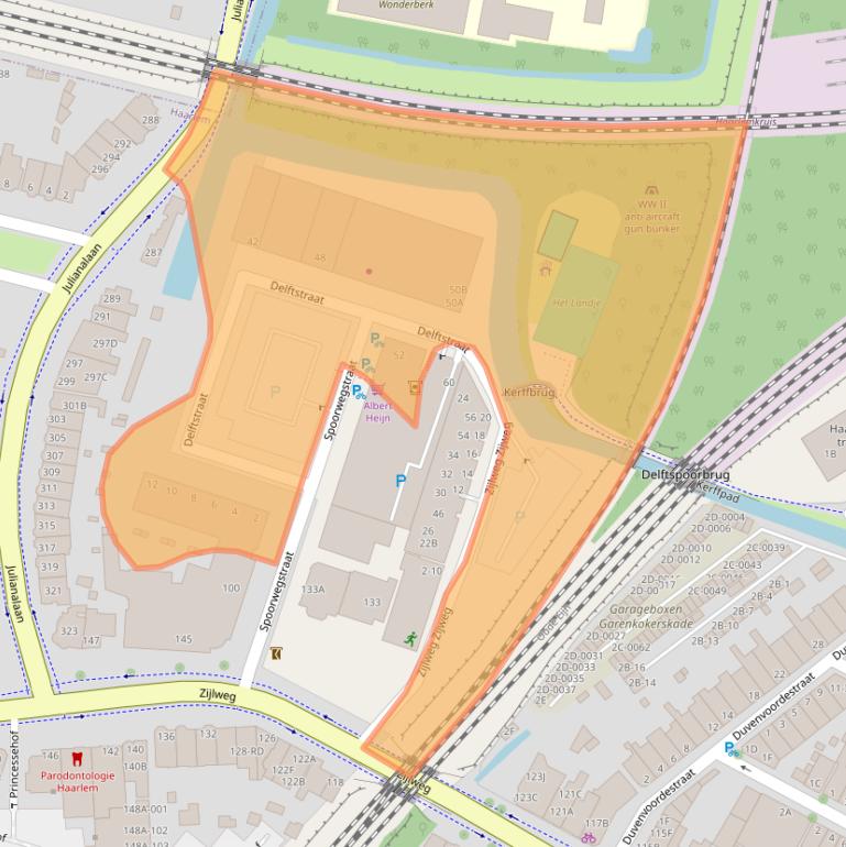 Kaart van postcodegebied 2015BM.