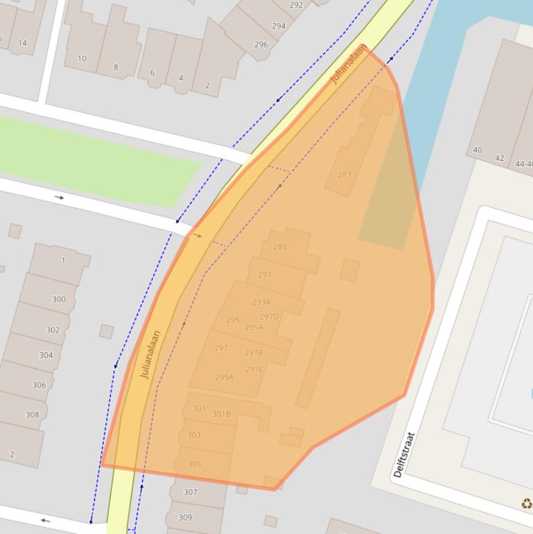 Kaart van postcodegebied 2015BN.