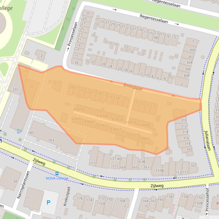 Kaart van postcodegebied 2015BS.