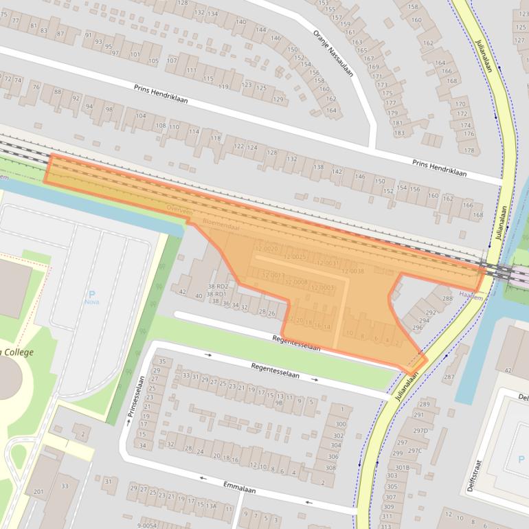 Kaart van postcodegebied 2015BX.