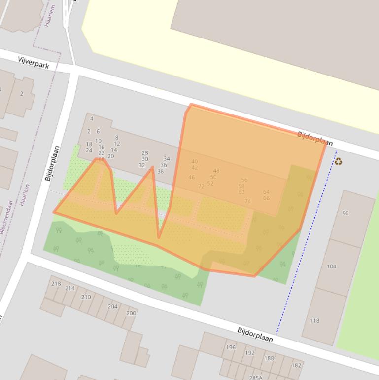 Kaart van postcodegebied 2015CG.