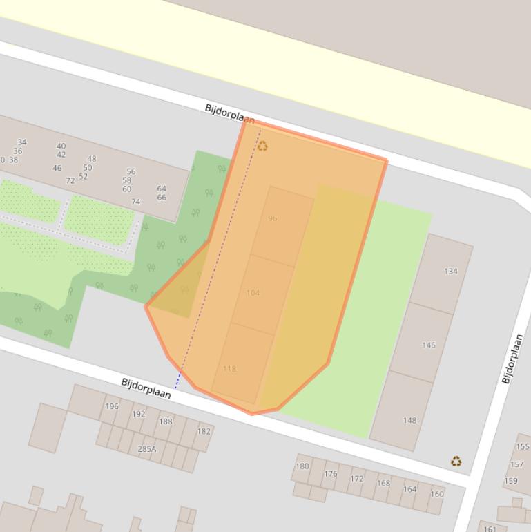 Kaart van postcodegebied 2015CH.