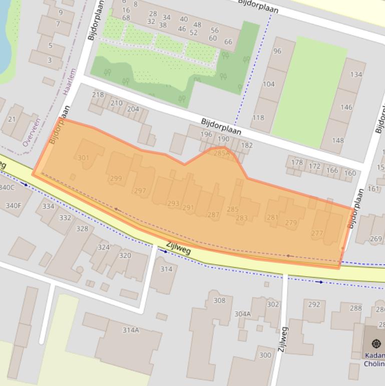 Kaart van postcodegebied 2015CM.