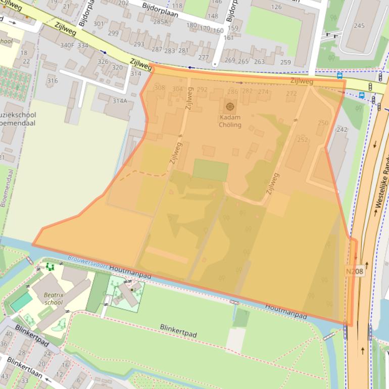 Kaart van postcodegebied 2015CN.