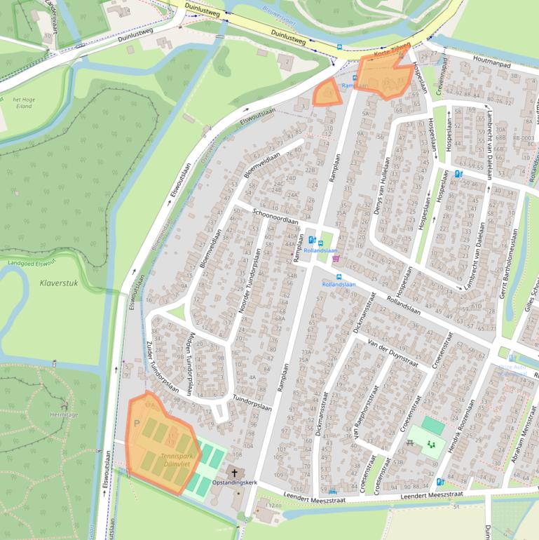 Kaart van postcodegebied 2015CR.