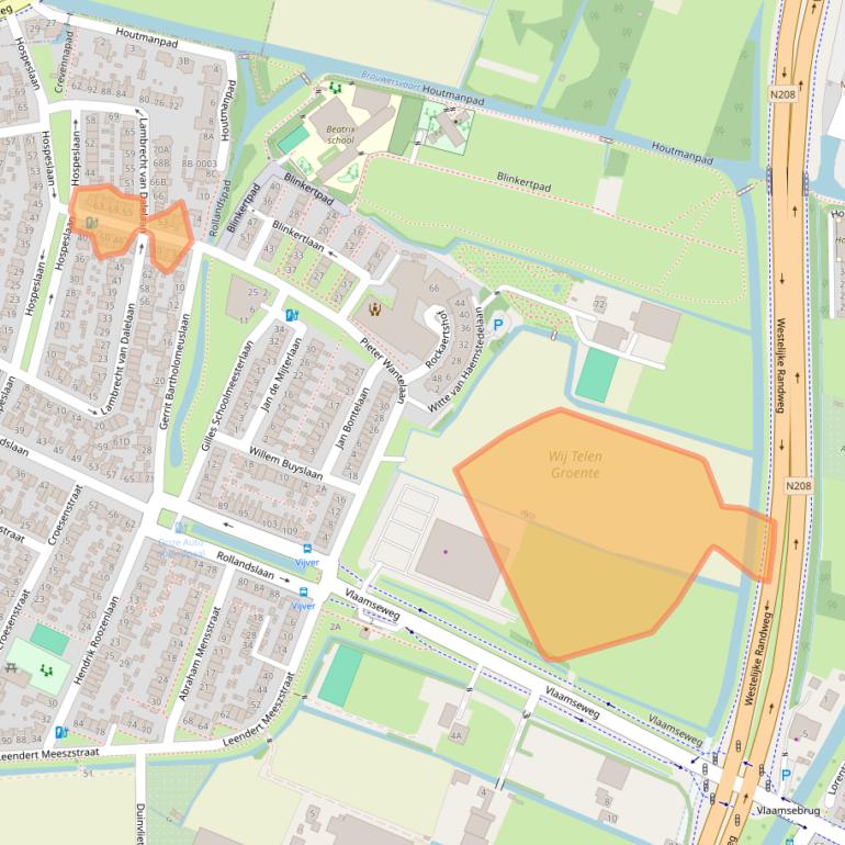 Kaart van postcodegebied 2015EA.