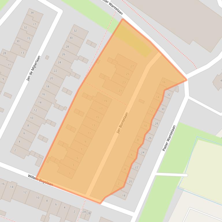 Kaart van postcodegebied 2015EH.