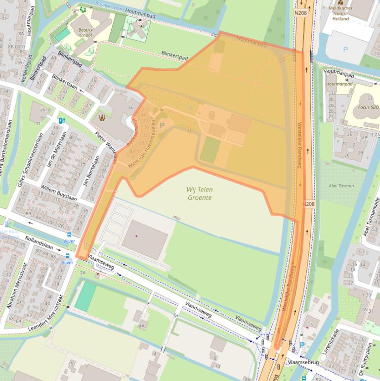 Kaart van postcodegebied 2015EZ.